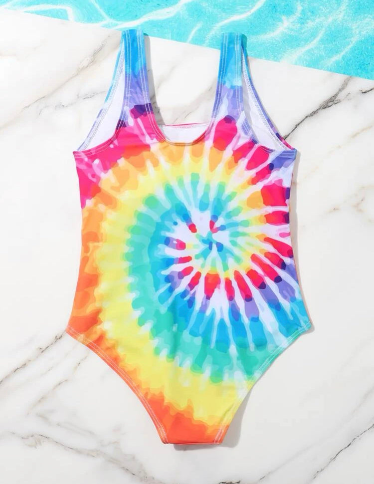 Vestido de baño tie dye