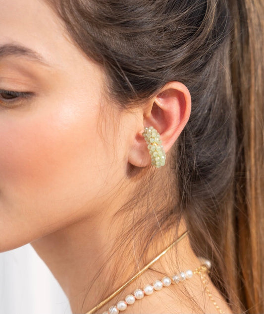 Earcuff Tejido con piedras