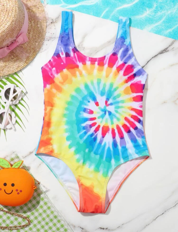 Vestido de baño tie dye